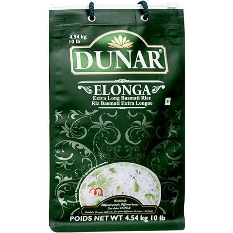 Dunar Basmati Elonga Rice, 10 lbs