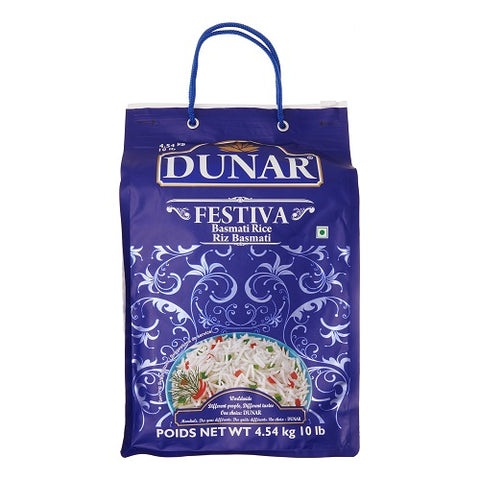 Dunar Basmati Festiva Rice, 10 lbs