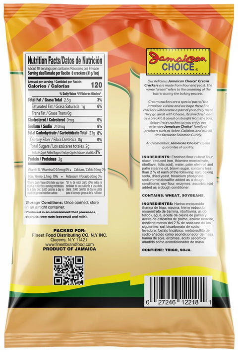 Jamaican Choice Classic Cream Crackers, 10.6 Oz