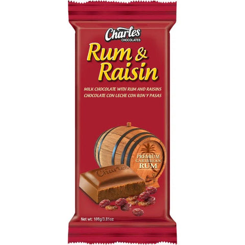 Charles Chocolate Rum & Raisin, 3.81 Oz