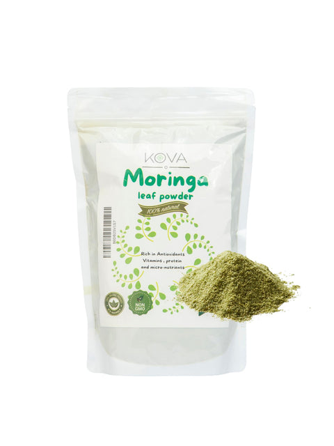 Kovafood Moringa Leaf Powder Non GMO, Organic, 100% Raw, Pure & Natural Leaves only. No Stems