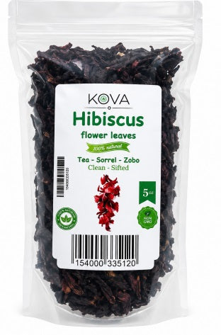 Kovafood Premium Dried Red Sorrel Leaves - Authentic West African Hibiscus Flower for Tea & Drinks, Zobo Leaves, Sorrel Leaves, 100% Natural