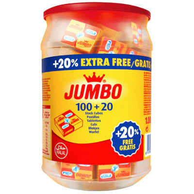 Jumbo Seasoning Cubes - Jar 100 + 20 Extra Pieces, 1 kg