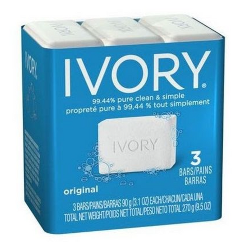 Ivory Bar Soap, 3 bars