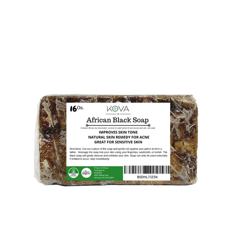 Kova Raw African Black Soap, 1 lb