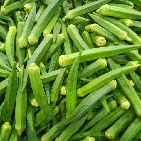 Fresh Whole Okra, Case, 13 lbs