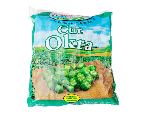 James Farm Frozen Cut Okra, 3 lbs