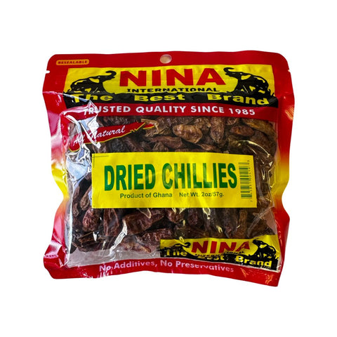 Nina Whole Dried Chillies, 2 Oz