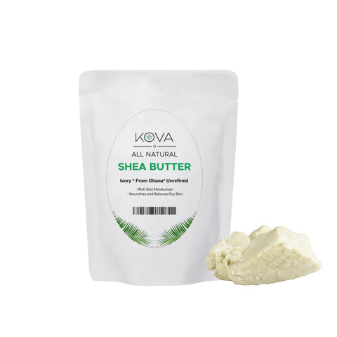 100 % Pure Raw Unrefined Shea Butter from West African - Grade A Organic Body Butter for Skin, Hair & DIY Cosmetics - 1Lb