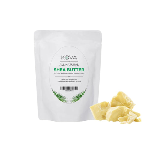 100 % Pure Raw Unrefined Shea Butter from West African - Grade A Organic Body Butter for Skin, Hair & DIY Cosmetics - 1Lb